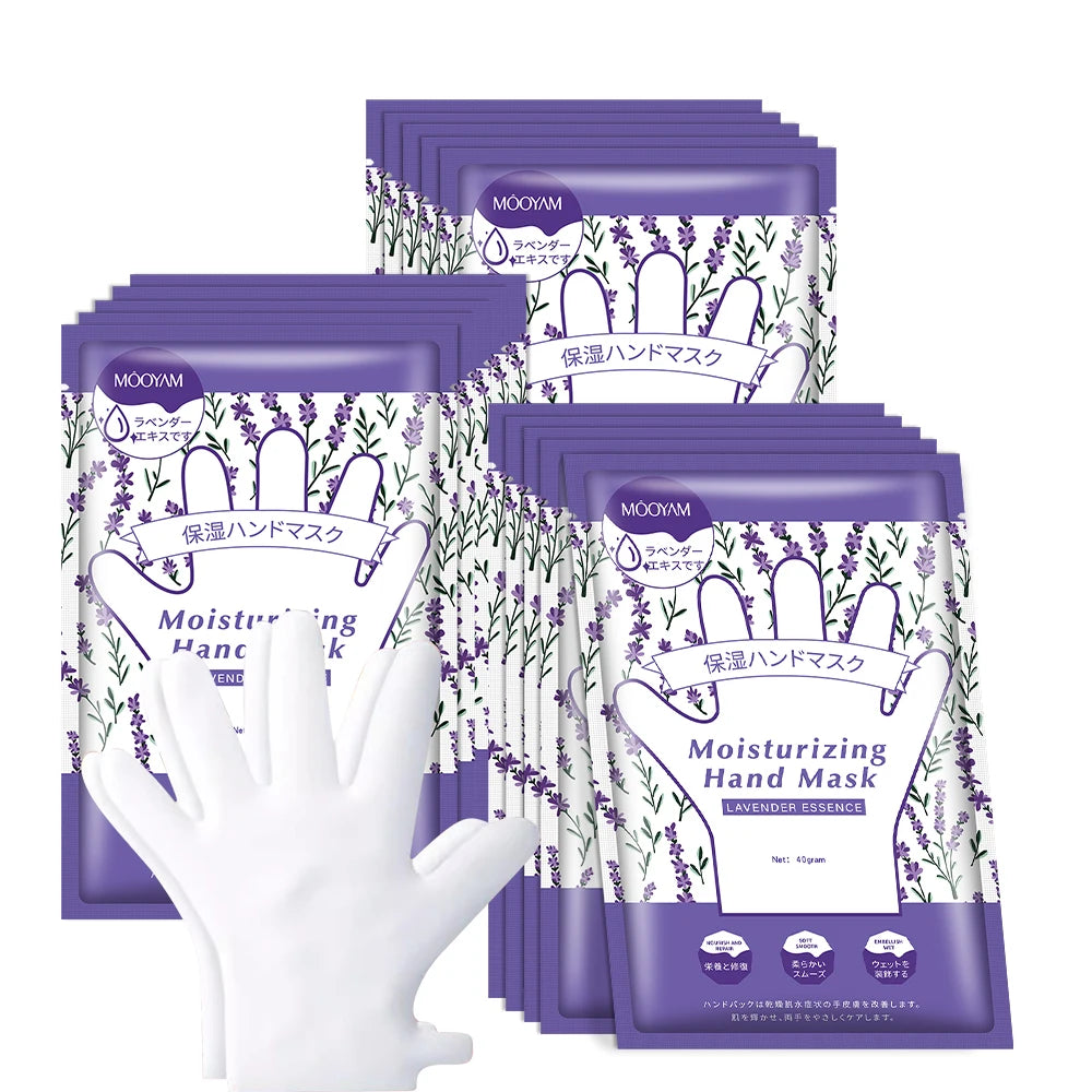 8 Pairs Lavender Hands Mask Moisturizing Gloves Exfoliating Peeling Skin Nutrition Hand Care Mask